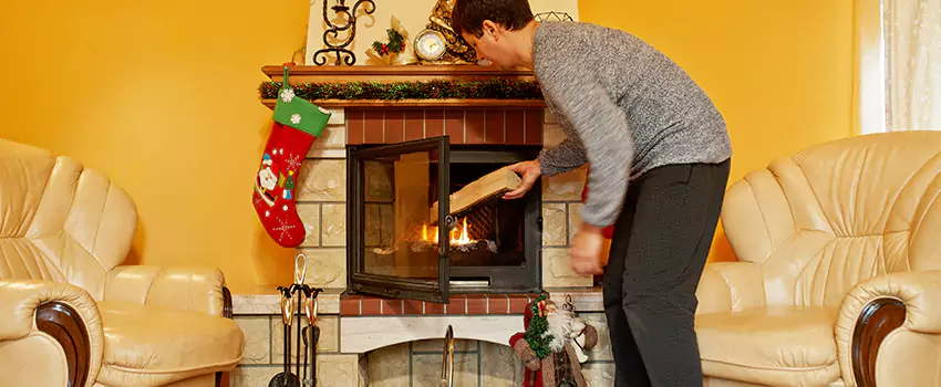 Rusted Metal Fireplace Restoration in Elyria, Ohio